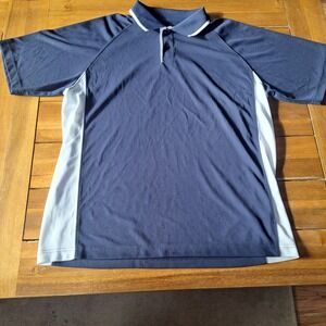 Charles River Sport Mens Navy White Athletic Golf Polo Shirt Size Large